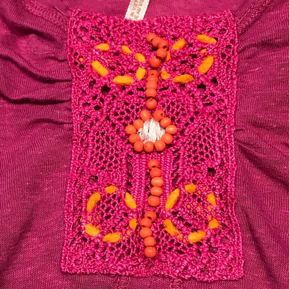 Free People Vibes Tank Top Pink Linen Medium - Picture 6 of 8